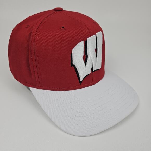Adidas Climalite Wisconsin Badgers Snapback Hat Cap Red University One Size - Picture 3 of 9